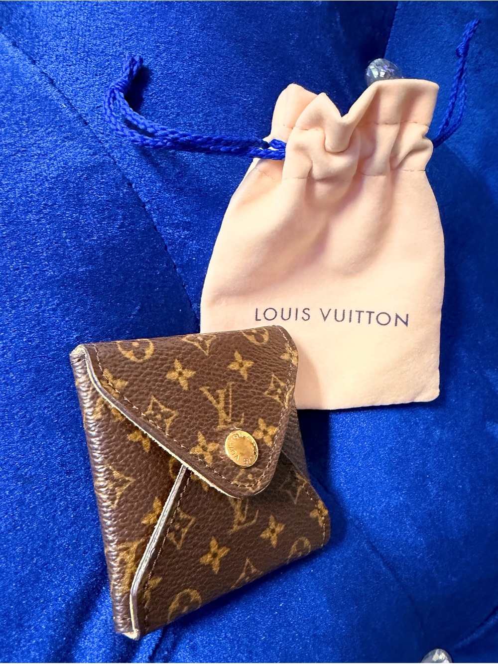 Authentic Louis Vuitton Brown Monogram Jewelry Case with Dust Bag